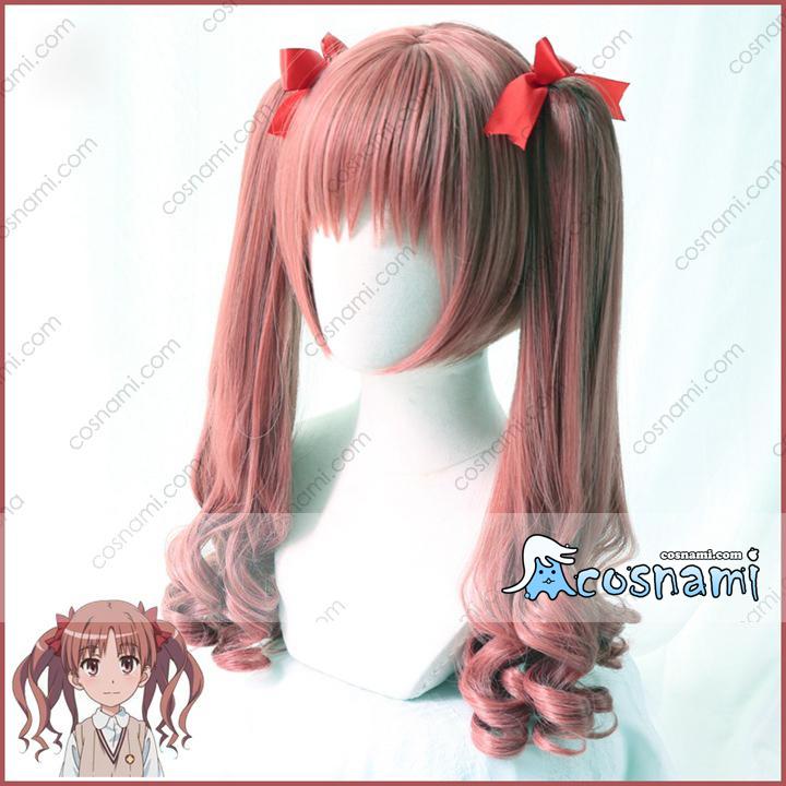 とある 白井 黒子 コスプレウィッグ コスウィッグ ツインテール 赤褐色 白井黒子 cosplay wig ウィッグ