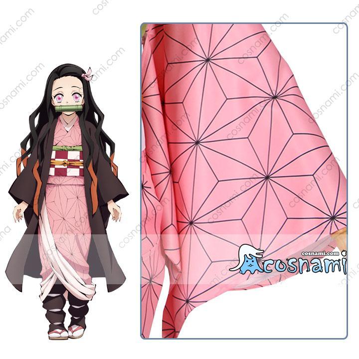 鬼滅の刃 竈門 禰豆子 コスプレ衣装 cosplay cos 亀甲柄 浴衣 コス服 羽織 竈門禰豆子